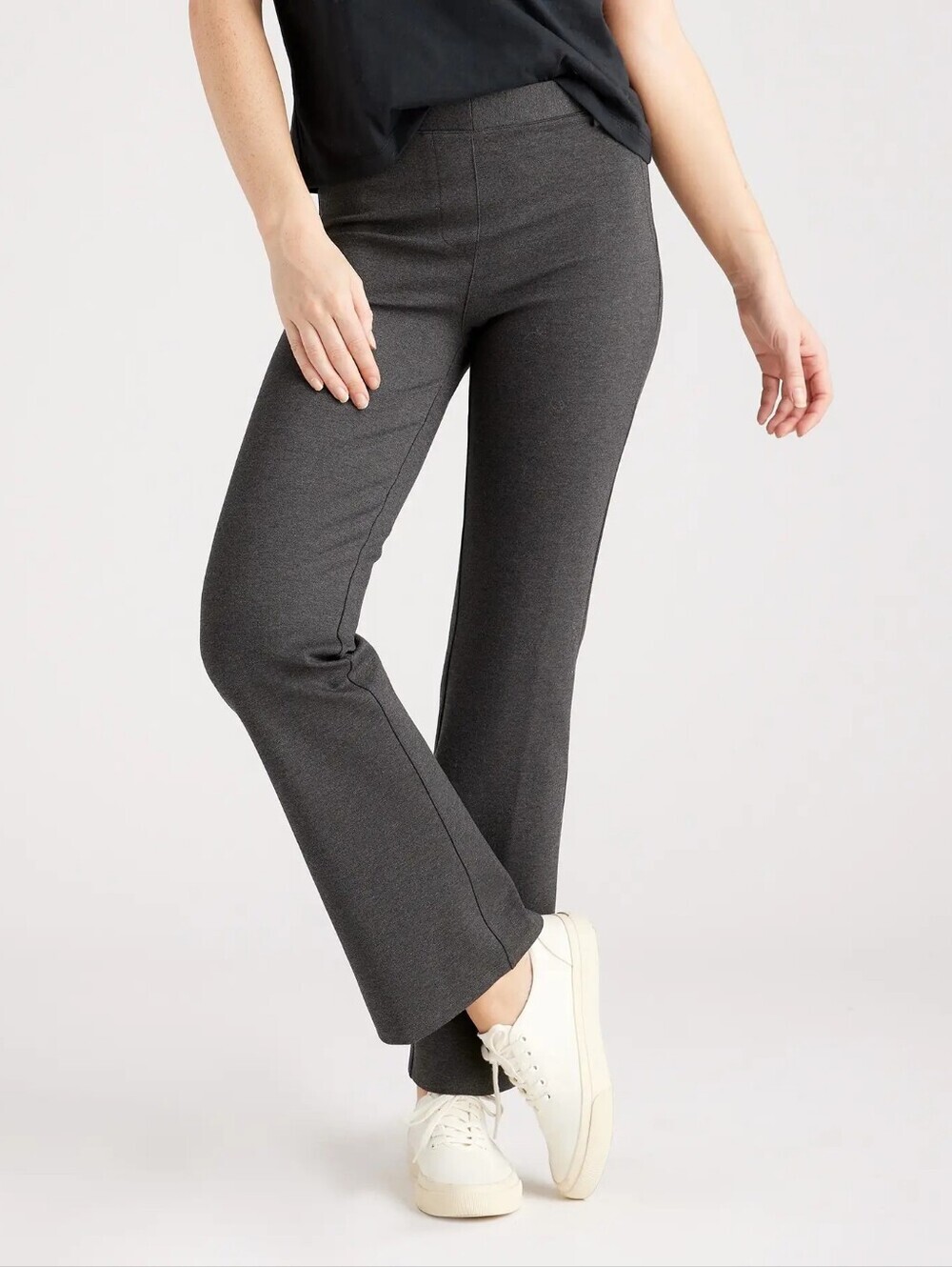 Quince | Charcoal Ultra-Stretch Ponte Bootcut Pants Size Small